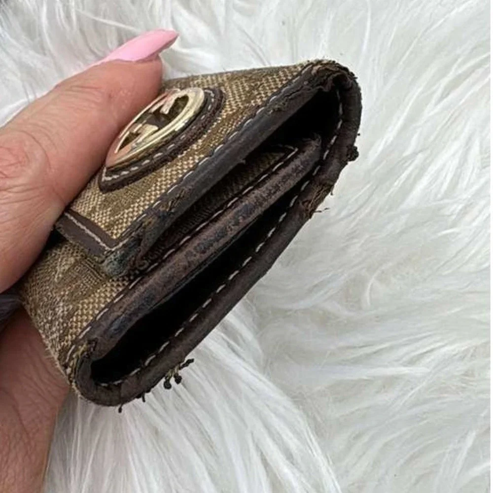 Authentic Gucci GG‎ Canvas Wallet Bundle Vintage Designer Lot Read